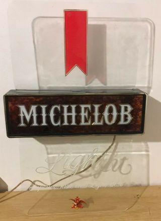 Vintage Michelob Light Lighted Beer Sign 11.  5x18