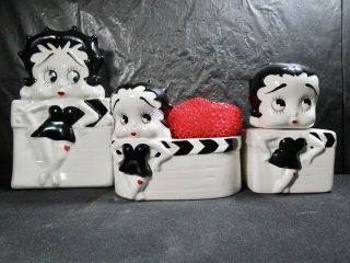 Ceramic " Betty Boop " 3 Piece Kitchen Set - - -