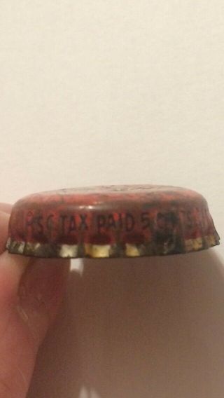 VINTAGE TEMPO BEER/SODA BOTTLE CAP WITH SOUTH CAROLINA TAX STAMP CORK LINED 5