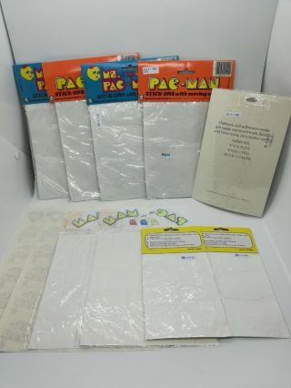 Vintage Pac - Man Stickers (Midway,  1980) Stick Ums Sniff Stick On Puffy Seals 3