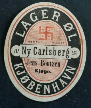 Denmark,  Danmark,  Very Old Carlsberg Beer Label Iv