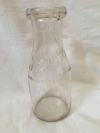 Vintage Pint Milk Bottle Furna 