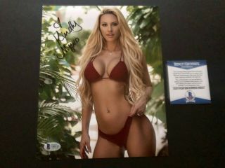 Kindly Myers Hot Signed Autographed Sexy Playboy 8x10 Photo Beckett Bas