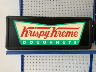 Krispy Kreme Doughnuts Advertising Hanging Double Sided Lighted Sign 3ft Long