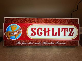 Schlitz Beer Vintage Light Up Sign.  Antique.
