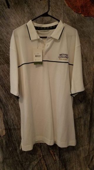 Nwt Michael Collins Irish Whiskey Golf Xxl 2xl Shirt White
