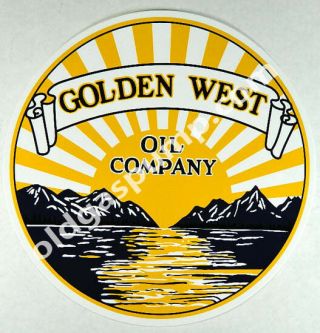 Golden West Oil Company Gasoline 12 " Vinyl Gas & Oil Pump Decal Dc - 332