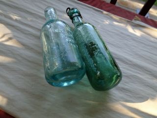 soda mineral sarsaparilla bottle vincent hathway boston emerald green with label 6