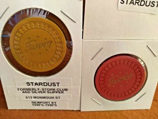 2 Diff.  Early Illegal Casino Chips Stardust Newport,  Ky