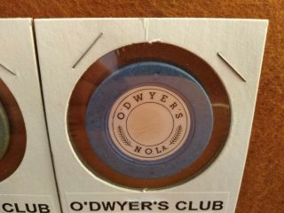 2 DIFF.  Early ILLEGAL CASINO CHIPS O ' DWYER ' S CLUB ORLEANS,  LA 3