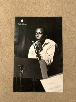 Miles Davis 11x17 " Apple Think Different Poster Rare