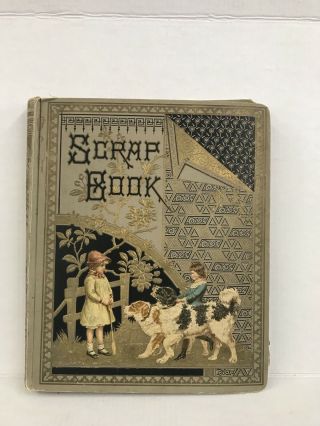 Victorian 1886 Trade Card Scrapbook,  Advertising,  Children,  Animals Album