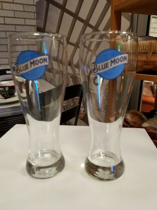 Blue Moon Xl 23 Oz Wheat Beer Glass | Set Of 2 Bar Edition Glasses
