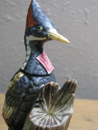 SKI COUNTRY IVORY BILLED WOODPECKER MINI SIZE DECANTER FOSS CO 6