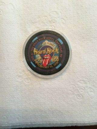 Hard Rock $25 Rolling Stones Feb.  15,  1989 Casino Chip Las Vegas
