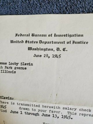 1945 J EDGAR HOOVER Signed - - two letters and signatures on FBI letterhead 6
