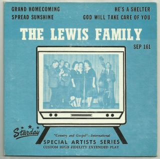 Hillbilly Gospel Ep Lewis Family S/t Starday 161