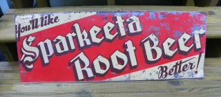 Sparkeeta Root Beer Soda Tin Sign