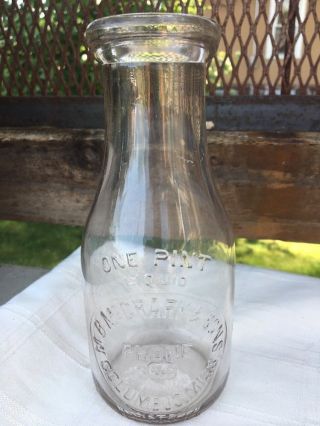 Vintage Pint Milk Bottle M.  B.  Mccrary And Sons Columbus Mississippi 1940