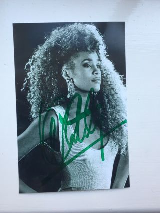 Whitney Houston Hand Signed Autograph Photo - Singer -