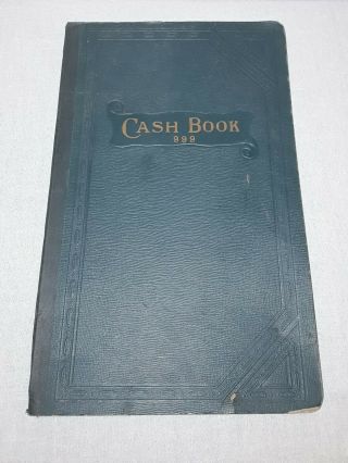 Vintage 1935 Cash Book Ledger For A Gas Service Station Full
