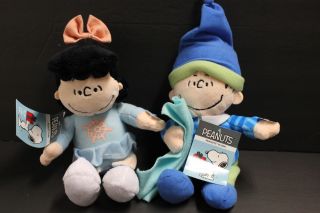 2 Pcspeanuts Charlie Brown Musical Plush Plays " We Wish You A Merry Christmas "