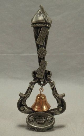 Nicholas Gish Pewter Hersheys Chocolate World Bell Spoon Souvenir Figurine