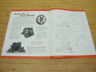 Vintage 1920 ' s Quick Way Truck Shovel Crane Brochure Construction Equipment 4
