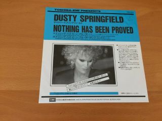 7 Inch Single Dusty Springfield Nothing Has Been Proved Japan Promo Only