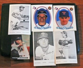 9 Diff Texas Rangers Autographped Pc,  Team Photo,  1992 Pocket Schedule