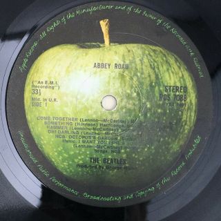 THE BEATLES ' Abbey Road ' Vinyl LP Apple Records 1969 Album SU120028 6