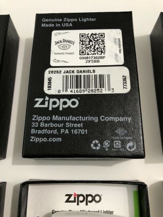 Brand Zippo Lighter - Jack Daniels - Black and White Bottle Design 2