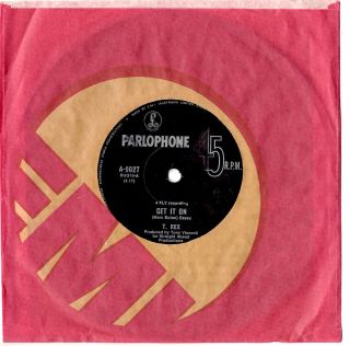 T Rex - Get It On - Rare 3 - Track Ep 7 " 45 Vinyl Record