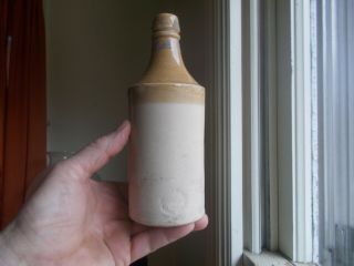 Civil War Era Stoneware Ginger Beer Bottle With Pottery Stamp 1860s Privy Dug