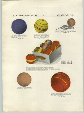 1929 Paper Ad 2 Sided Color Rubber Balls And Item 312531307943 For Apoll1969