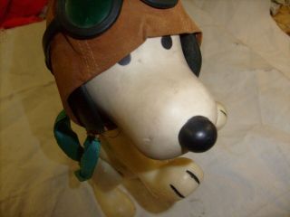 United Feature Syndicate 1966 Peanuts Snoopy Red Baron Figure w/ Aviator Glasses 7
