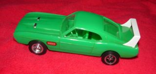 Rare Processed Plastics Toy 1970 Mustang Mach 1 Cobra Green Body White Wing