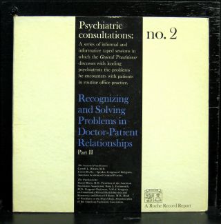 10 " Various Spoken Word Psychiatric Consultations No 2 Vg,  Hoffman Medical 1964