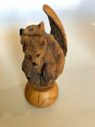 Mill Creek Studios Sculpture Bear Back Desiree Hajny 2002 Double Bears 4.  5 "