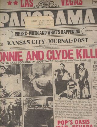 Las Vegas Panorama October 5 1973 Bonnie & Clyde Linda Lovelace Rip Taylor