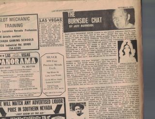 Las Vegas Panorama October 5 1973 Bonnie & Clyde Linda Lovelace Rip Taylor 2