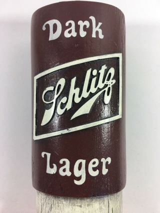 SCHLITZ DARK LAGER Beer Tap Handle Rare 3