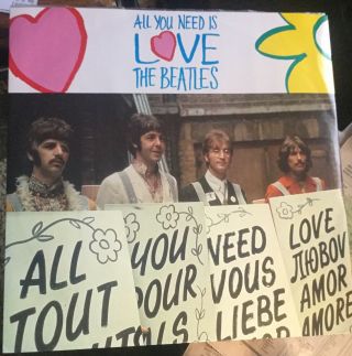 Here Is The Beatles " All You Need Is Love " Very Rare On Parlophone