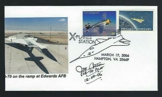Joe Cotton Signed Cover Usaf North American Xb - 70 Valkyrie Test Pilot