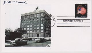 Signed James M.  Moore Fdc Autographed First Day Cover Jfk Assassination Witness