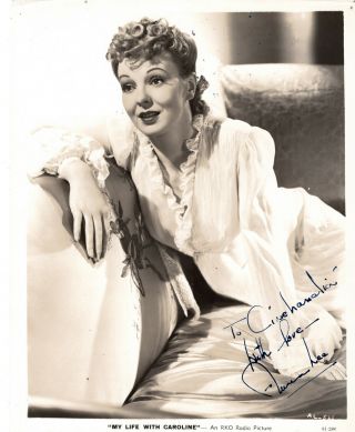 Actress Anna Lee,  Rare Signed Vintage Studio Photo.