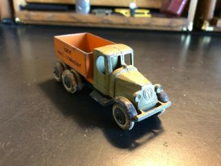 Tootsie Toy 0804 Mack Coal Truck City Fuel Company Dual Axle Orange/Green 4
