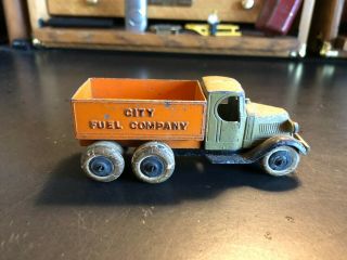 Tootsie Toy 0804 Mack Coal Truck City Fuel Company Dual Axle Orange/Green 5
