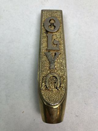 Vintage Oly Olympia Beer Tap Handle Brass Knob Faucet Kegerator Keg Handle 5