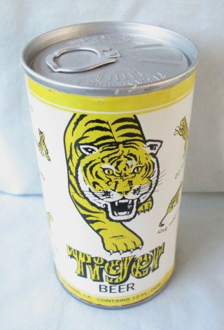 Vintage Tiger Beer Paper Label 12 Oz Beer Can - Jackson La